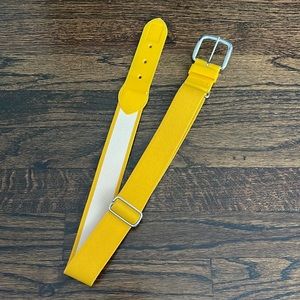 Brand new, yellow, youth baseball belt